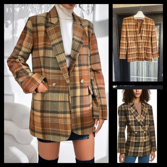 SASSON Jackets & Blazers - This Fall Trends😍😍😍SASSON Paris New‎ York vintage plaid ladies double